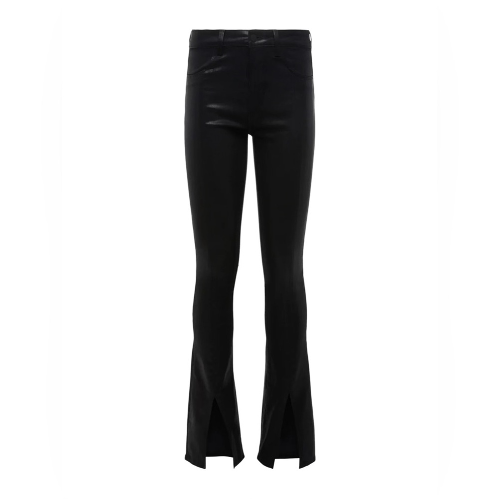 L'AGENCE Beatrix Coated Split-Hem Bootcut Jeans in Black Size 29 NWT - Picture 7 of 11